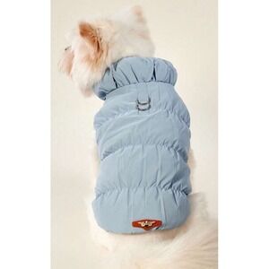 Dog Gray Puffer Vest Coat Large (Approx. 15 Lb Dog)